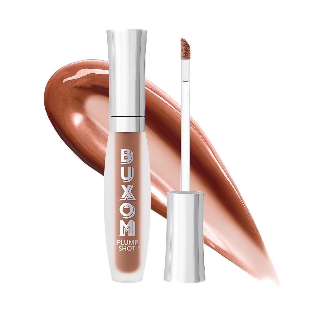 Buxom Plump Shot Peptide-Infused Lip Serum, Lip Plumping Gloss, Formulated with Advanced Peptides, Hyaluronic Acid, Avocado & Jojoba Oil