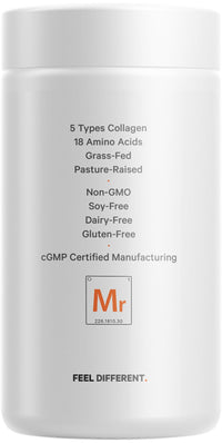 Thumbnail for Codeage Multi Collagen Protein + Organic Raw Greens Superfood Capsules Supplement, 21 Fruits & Veggies, Grass-Fed Hydrolyzed Collagen Peptides, 5 Types All-in-One, 180 Count