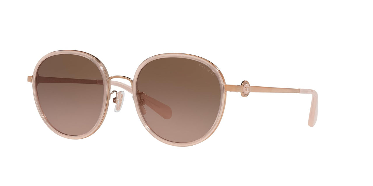 Coach HC7129 Sunglasses, Milky Pink/Brown Pink Gradient, 54 mm
