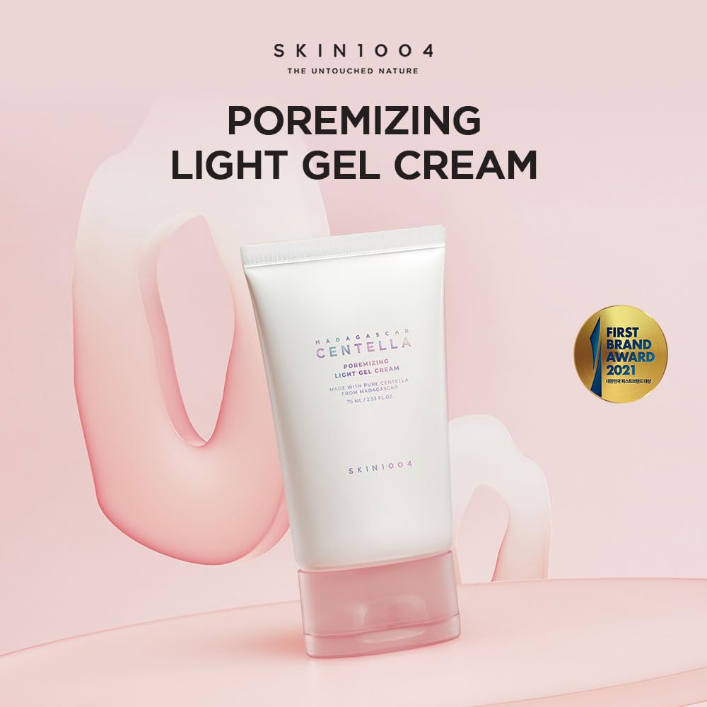 SKIN1004 Madagascar Centella Poremizing Light Gel Cream 2.53 fl.oz (75ml) | Tightens Pores | Soothes Irritated Skin