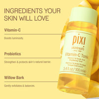 Thumbnail for Pixi Vitamin-C Tonic,Brightening & Soothing Facial Toner, Boost Skin Luminosity, Infused with Vitamin-C & Ferulic Acid, Alcohol Free Daily Toner, 100ml / 3.4fl oz Travel Size Skin Care