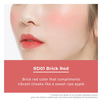 Thumbnail for A'PIEU Juicy-Pang Jelly Blusher [RD01] – Soft Touch Blush for Cheek with Combined Cream & Powder Texture for Natural Dewy-Finish, No Fall-Out. 0.17 oz