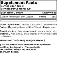 Thumbnail for Nature's Blend Oyster Shell Calcium 500 mg 100 Tabs (1683)