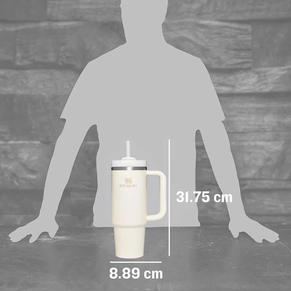 STANLEY Quencher H2.0 Tumbler with Straw 30 oz | Flowstate 3-Position Lid | Cup Holder Compatible for Travel | Insulated Stainless Steel Cup | BPA-Free | Cream