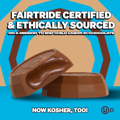 Feastables Mrbeast Hazelnut Cups, Milk Chocolate & Creamy Hazelnut Filling, Cups for Adults & Kids, Chocolate Candy for Snacks, Gifts, or Dessert, Made With Fairtrade Cocoa, 2 Pack, 24 Count