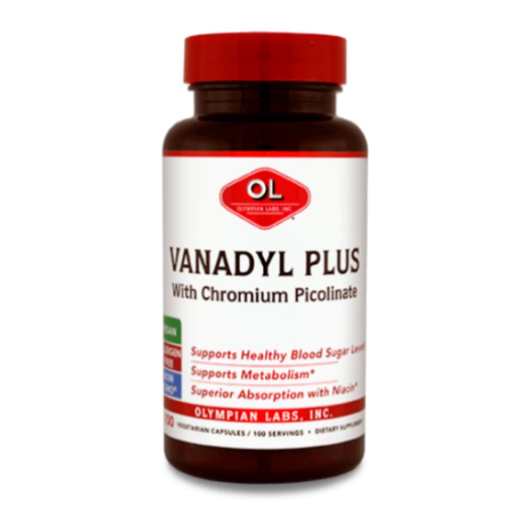 Olympian Labs Vanadyl Plus Formulated with Chromium Picolinate and Niacin 100 Capsules