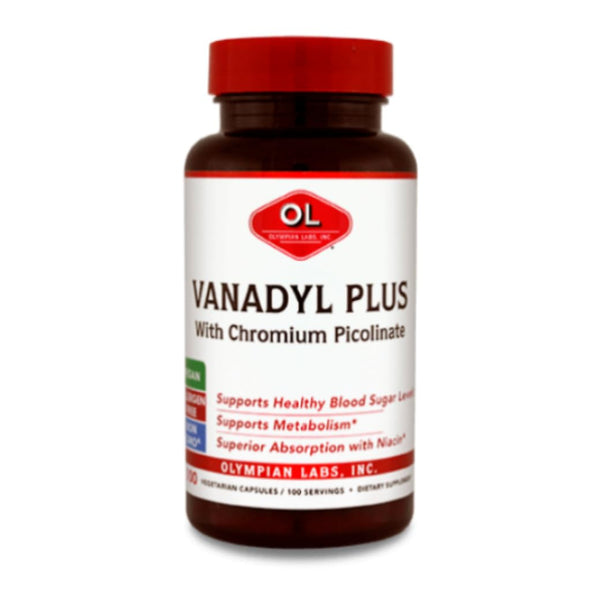 Olympian Labs Vanadyl Plus Formulated with Chromium Picolinate and Niacin 100 Capsules