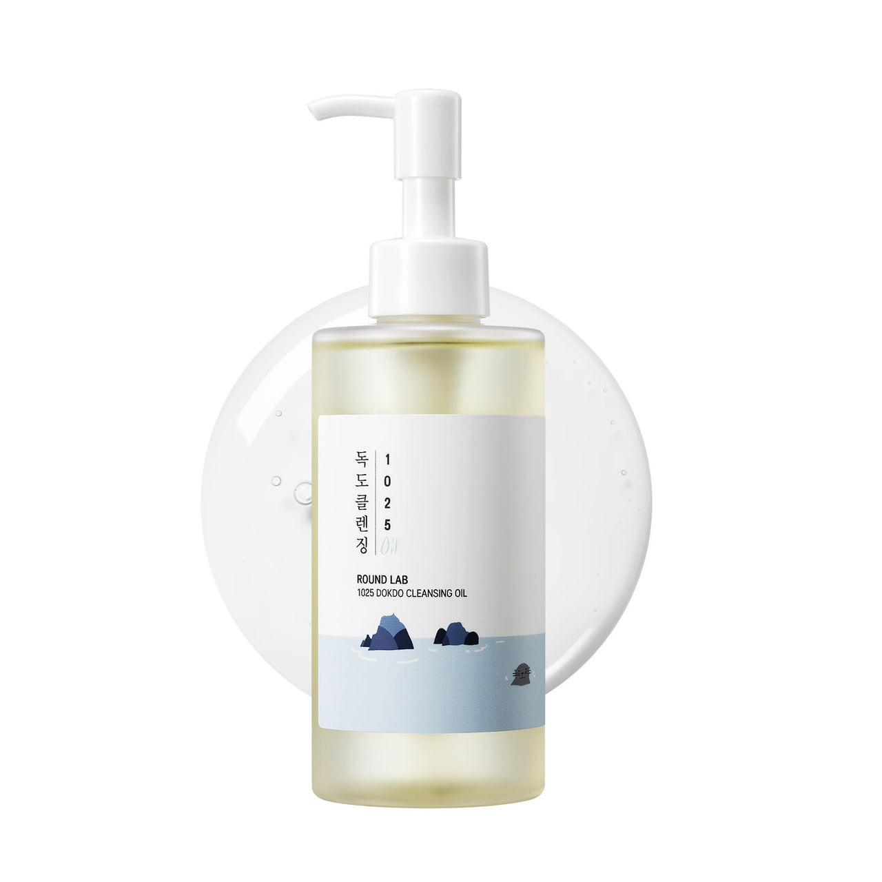 ROUND LAB 1025 Dokdo Cleansing Oil 6.76 Fl Oz, Lightweight Oil Cleanser for Face, Makeup Remover for Sensitive Skin, Blackhead and Pore Cleansing, Easy to Wash Off, No Oily Residue, Korean Skin Care