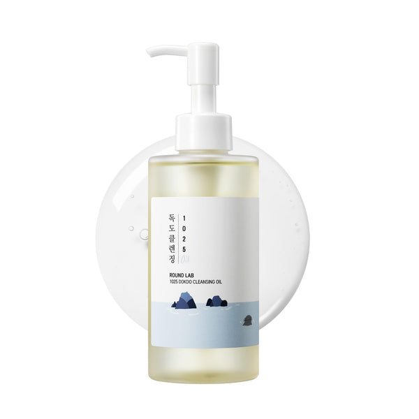 ROUND LAB 1025 Dokdo Cleansing Oil 6.76 Fl Oz, Lightweight Oil Cleanser for Face, Makeup Remover for Sensitive Skin, Blackhead and Pore Cleansing, Easy to Wash Off, No Oily Residue, Korean Skin Care