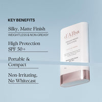 Thumbnail for d'alba Piedmont Air Fit Fresh Sun Stick, OTC BROAD SPECTRUM SPF 50+, Non-Sticky On-the-Go Sun Protection, Outdoor Essential Vegan Sun Stick, Silky & Fresh, Korean Skin Care (0.7 Oz.)