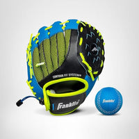 Thumbnail for Franklin Sports Neo-Grip Teeball Gloves, Blue, Right Hand Throw