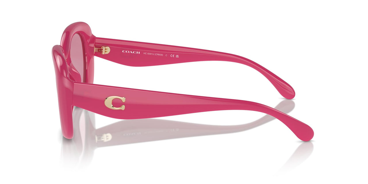 COACH Sunglasses HC 8391 U 58069L Cr609 Milky Magenta Pink Flash