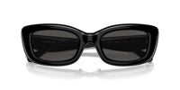 Thumbnail for COACH Women's HC8390U Sculpted C Hardware Universal Fit Rectangular Sunglasses, Black/Grey Solid, 51 mm