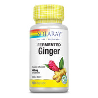 Thumbnail for SOLARAY Fermented Ginger Root 400mg | 100 VegCaps