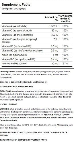 B Protected Pedia Poly-Vite Drops with Iron 1 2/3 fl Ounce Liquid