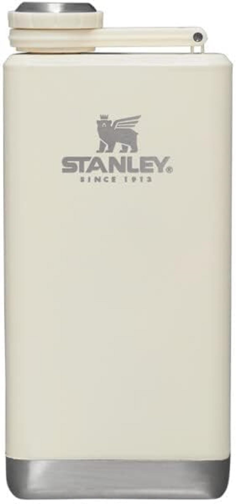 Stanley Adventure Pre-Party Flask 8 oz | Leakproof Hip Flask | Hinge Connected Never Lose Cap | Insulated Stainless Steel Liquor Container | BPA-Free | Cream Gloss