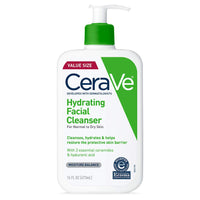 Thumbnail for CeraVe Hydrating Facial Cleanser, Moisturizing Face Wash For Dry Skin, Hyaluronic Acid + Ceramides + Glycerin, Hydrating Cleanser For Normal To Dry Skin, National Eczema Association Certified