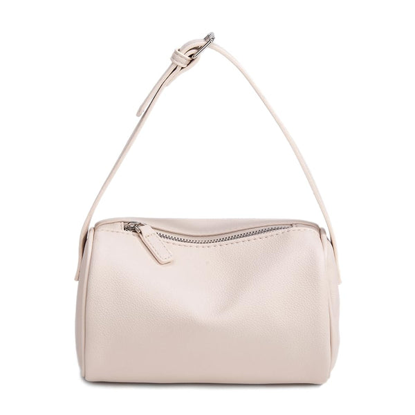 Covelin Small Women's Shoulder Bag - Minimalist & Stylish Top-Handbag with Lychee Leather Beige