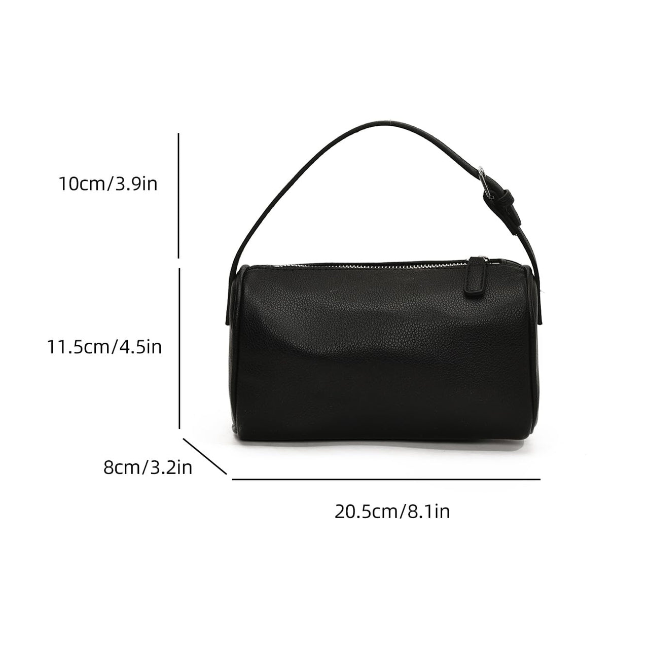 Covelin Small Women's Shoulder Bag - Minimalist & Stylish Top-Handbag with Lychee Leather Orange