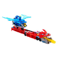 Thumbnail for Hot Wheels City Toy Car Track Set, Ultimate Dual Dragon Transporter & 2 Die-Cast Cars, Large-Scale & Detachable Dragon, Stores 20+ Vehicles