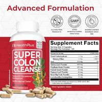 Thumbnail for Health Plus Super Colon Cleanse 60 Day Supply of Gentle Gut Cleanse Detox, Psyllium Husk, Probiotics for Constipation Relief & Digestive Support, 240 Capsules