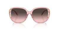 Thumbnail for COACH Women's HC8396U Universal Fit Square Sunglasses, Transparent Pink/Grey Pink Gradient, 56 mm