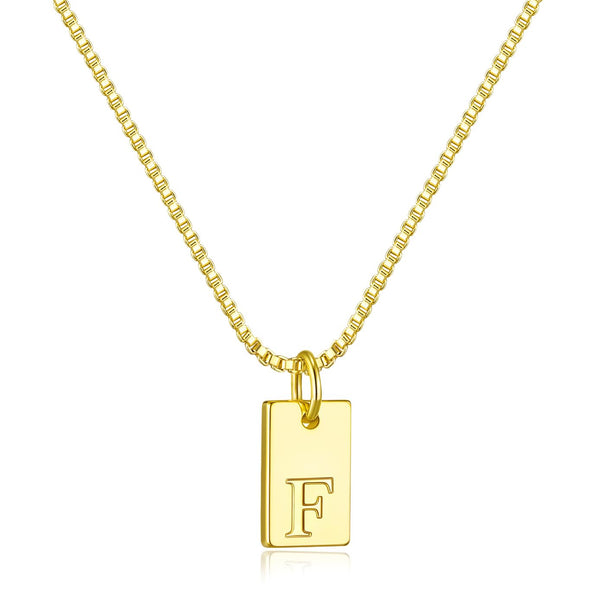 Initial Necklaces for Women 14K Gold Plated Letter Necklace Dainty Name Pendant Necklace Personalized Christmas Gifts for Women Trendy Gold Jewelry