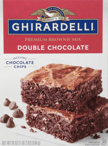 GHIRARDELLI Double Chocolate Premium Brownie Mix, 18 oz Box