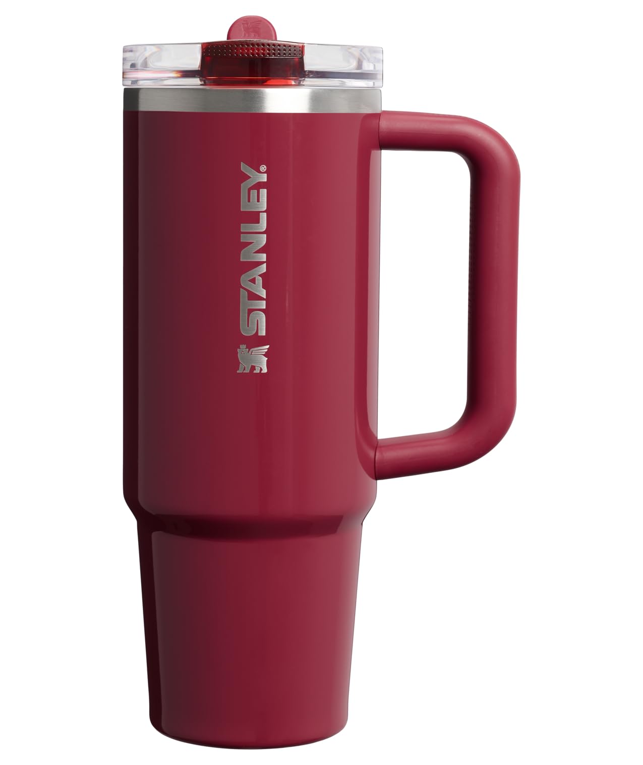 STANLEY Quencher ProTour Flip Straw Tumbler with Leakproof Lid 30 oz| Built-in Straw & Handle | Cupholder Compatible for Travel | insulated Stainless Steel Cup | BPA-Free | Cranberry Gloss