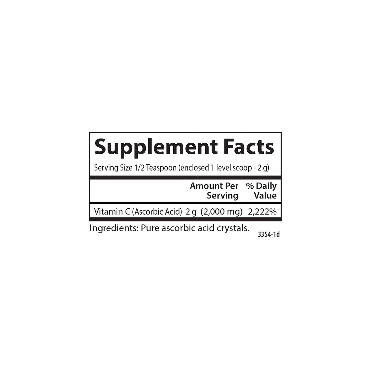 Carlson - Non-GMO Vitamin C Crystals, 2000 mg, Vitamin C Powder, Immune Support, Antioxidant, 35 oz (1000 g)