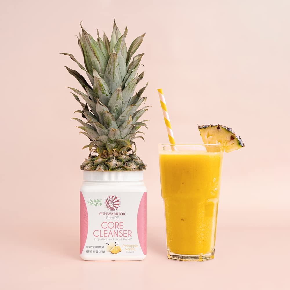 Sunwarrior Prebiotic Fiber Supplement Powder | Dietary Fiber Drink Mix with Digestive Enzymes with Probiotics and Prebiotics for Women (Pineapple Vanilla, 30 Servings)