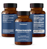 Thumbnail for Pendulum Akkermansia Probiotic with Prebiotic Fiber - Increases GLP-1 Production, Delayed Release, Third-Party Tested, 100M AFU Live Strain for Gut Health for Men & Women (30 Capsules, 1-Pack)