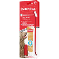 Thumbnail for Petrodex Dental Care Kit for Dogs and Puppies, Cleans Teeth and Fights Bad Breath, Reduces Plaque and Tartar Formation, Enzymatic Tooth Brushing Kit, Peanut Flavor, 2.5oz Toothpaste + Toothbrush