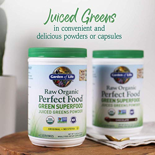 Garden of Life Super Greens Powder Smoothie & Mix, Probiotics & Digestive Enzymes for Digestive Health, Organic Superfoods Nutrition Fruit and Vegetables for Women & Men Energy, Original, 60 Servings