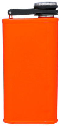 Thumbnail for Stanley Classic Easy Fill Wide Mouth Flask 8 oz | Leakproof Hip Flask | Hinge Connected Never Lose Cap | Insulated Stainless Steel Liquor Container | BPA-Free | Blaze Orange