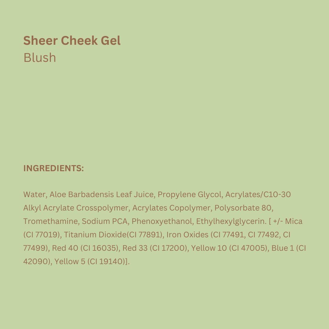 Pixi Beauty Sheer Cheek Gel - Natural | Gel Blush For A Sheer Flush Of Colour | Oil-Free & Fragrance-Free Hydrating Liquid Blush | 0.45 Fl Oz