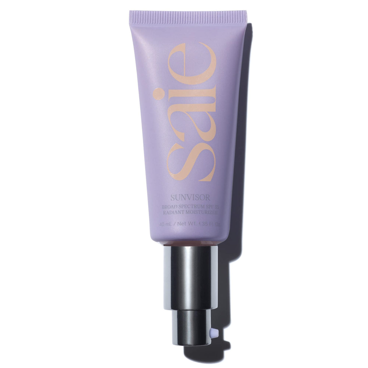 Saie Sunvisor Broad Spectrum Sunscreen Moisturizer SPF 35 - Hydrating Daily Face Sunscreen with 100% Sheer Mineral Zinc Oxide, Hyaluronic Acid + Vitamin C for Radiant, Dewy Skin (1.35 fl oz)