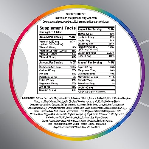 Centrum Silver Women's Multivitamin for Women 50 Plus, Multivitamin/Multimineral Supplement with Vitamin D3, B Vitamins, Calcium and Antioxidants, Gluten Free, Non-GMO Ingredients - 200 Count