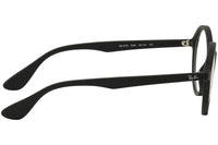 Thumbnail for Ray-Ban RX7075 Round Prescription Eyeglass Frames, Rubber Black & Black/Demo Lens, 49 mm