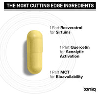 Thumbnail for Toniiq 1600mg Resveratrol Blend - Ultra High Purity and 3rd Party Tested - with MCT Oil for Added Bioavailability - Optimal NAD Supplement