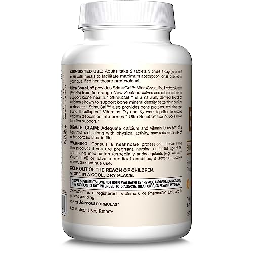 Jarrow Formulas® Ultra BoneUp®, Includes MK-7 and Silicon for Added Bone Support, 240 Bone Health Tablets