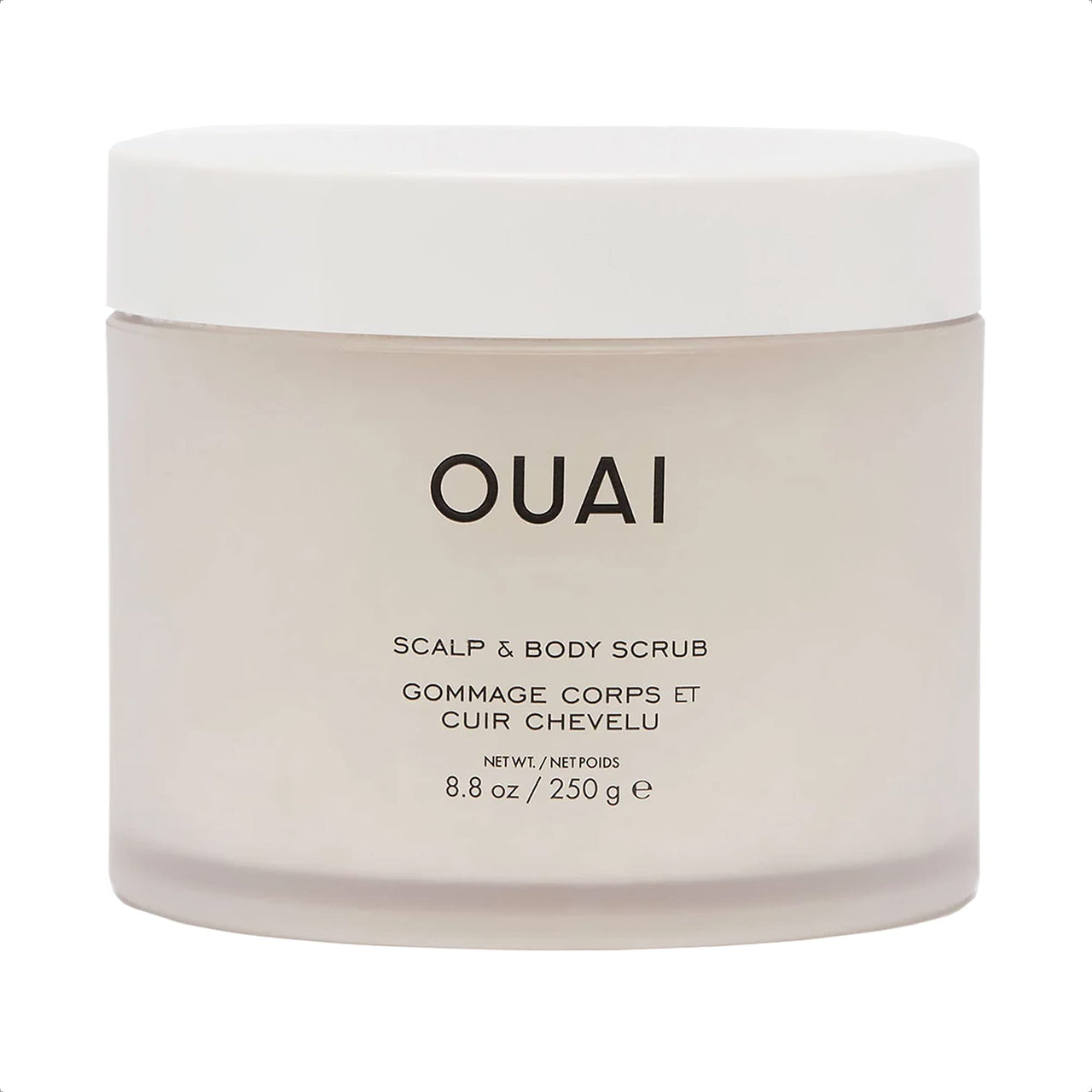 OUAI Scalp & Body Scrub, Melrose Place - Exfoliating Body Scrub with Sugar & Coconut Oil Blend for Smooth, Moisturized Skin - Gentle Scalp Scrub for Removing Product Build Up (8.8 Oz)