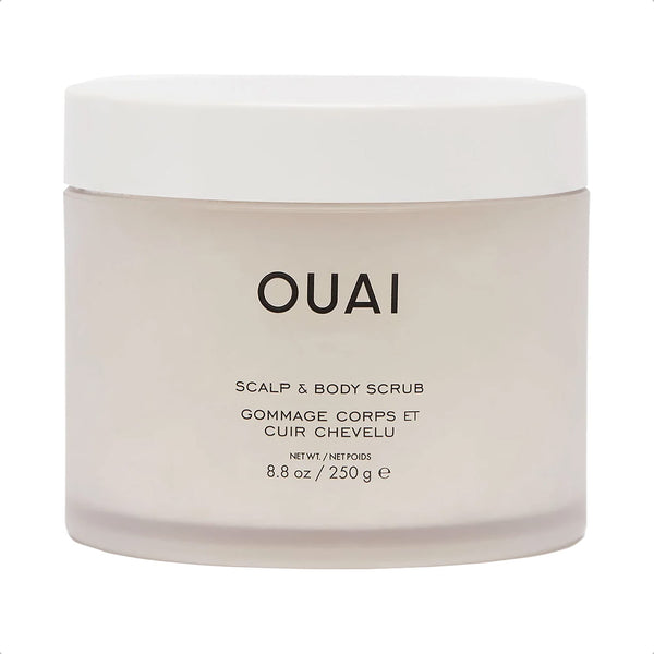 OUAI Scalp & Body Scrub, Melrose Place - Exfoliating Body Scrub with Sugar & Coconut Oil Blend for Smooth, Moisturized Skin - Gentle Scalp Scrub for Removing Product Build Up (8.8 Oz)