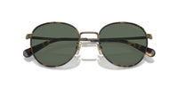 Thumbnail for COACH Men's HC7163 Round Sunglasses, Antique Gold/Tokyo Tortoise/Green Solid, 52 mm