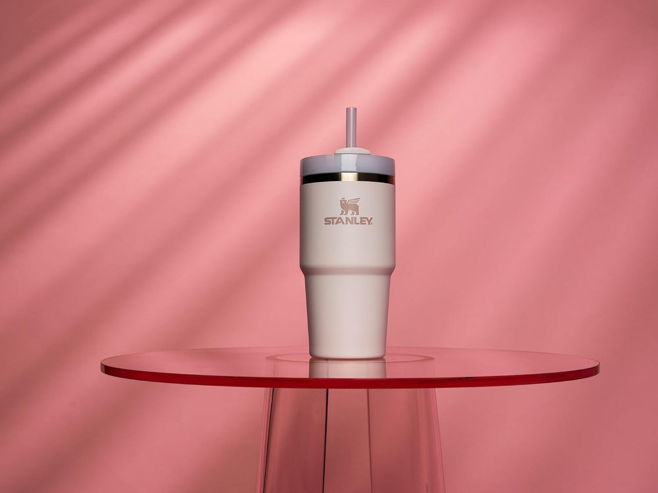 Stanley Quencher H2.0 Tumbler with Straw 20 oz | Flowstate 3-Position Lid | Cup Holder Compatible for Travel | Insulated Stainless Steel Cup | BPA-Free | Rose Quartz 2.0