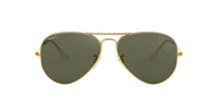 Thumbnail for Ray-Ban RB3025 Classic Aviator Sunglasses, Gold/Green Polarized, 55 mm