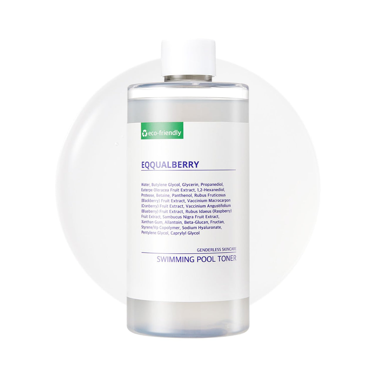 EQQUALBERRY Swimming Pool Toner - Gentle Exfoliating Toner with Natural Enzyme | Boosted Hydration with Hyaluronic Acid | Daily Toner for Sensitive Skin | Korean Skincare, 10.14 Fl. Oz / 300ml