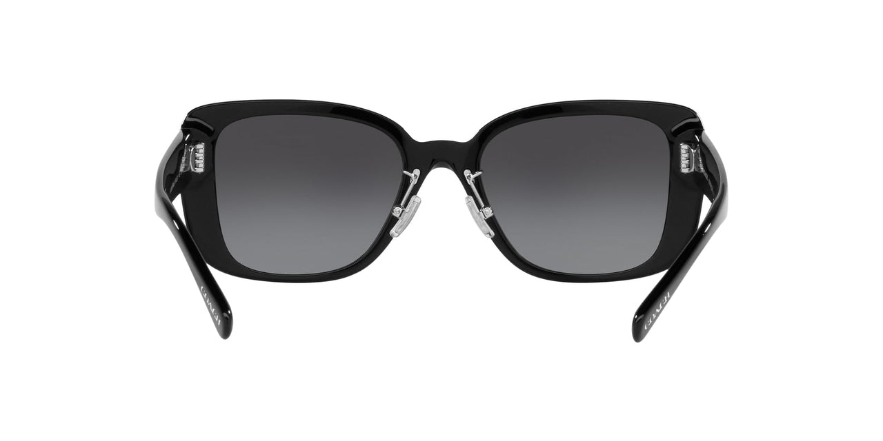 Coach HC8352 Sunglasses, Black/Grey Gradient, 54 mm