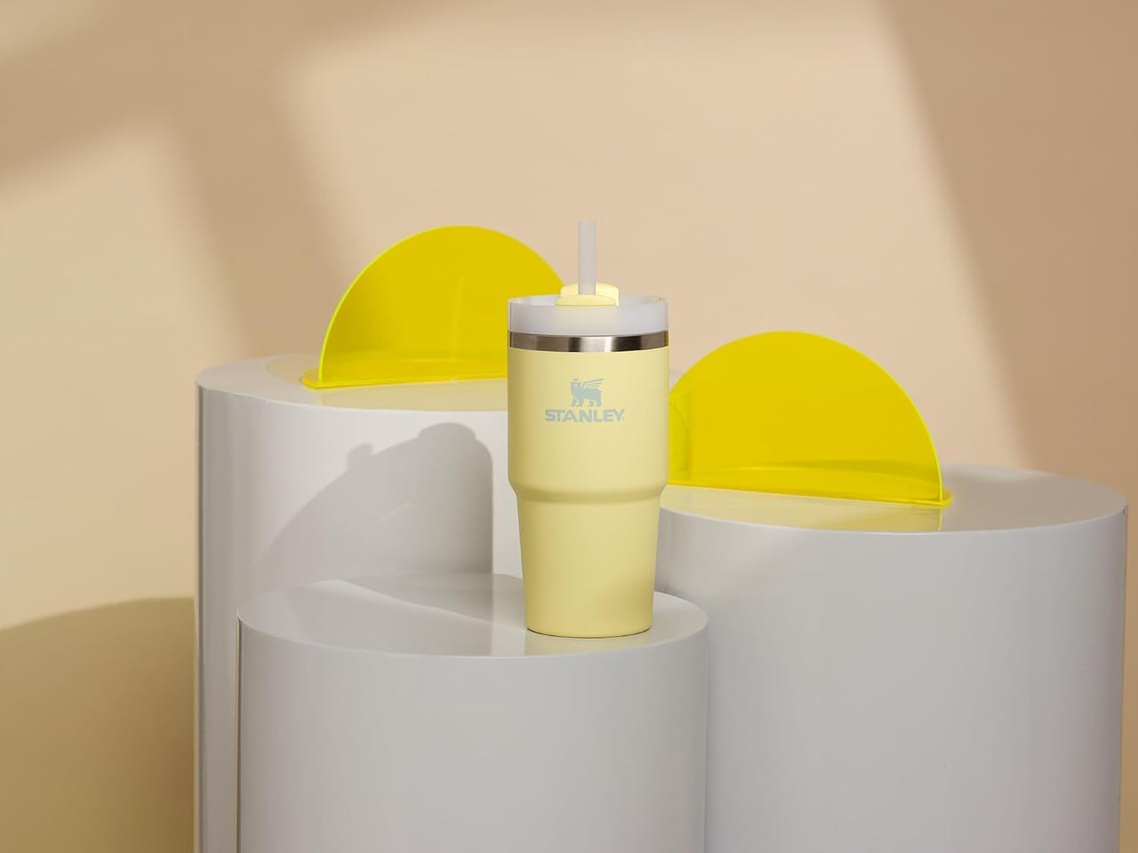 Stanley Quencher H2.0 Tumbler with Straw 20 oz | Flowstate 3-Position Lid | Cup Holder Compatible for Travel | Insulated Stainless Steel Cup | BPA-Free | Pomelo