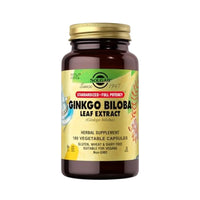 Thumbnail for Solgar Ginkgo Biloba Leaf Extract - 180 Vegetable Capsules - Standardized Full Potency (SFP) - Non-GMO, Vegan, Gluten Free, Dairy Free, Kosher, Halal - 180 Servings